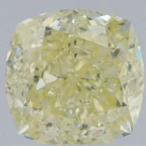 1.67 Carat Cushion Brilliant Fancy Light Yellow IF Natural Diamond