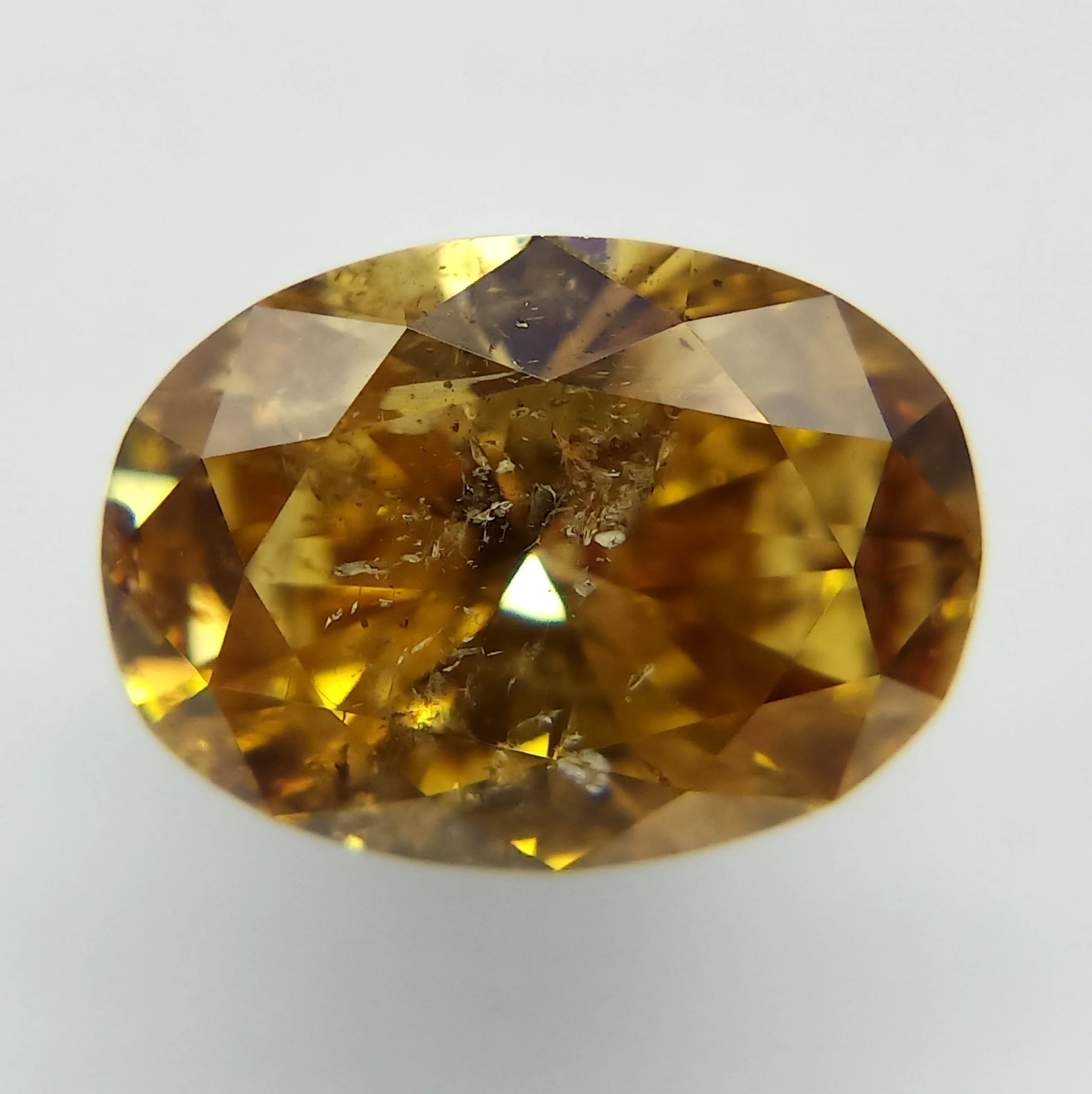 1.2 Carat Oval Fancy Deep Yellow Natural Diamond