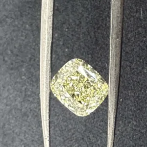 2.63 Carat Cushion Brilliant Fancy Light Yellow VVS1 Natural Diamond