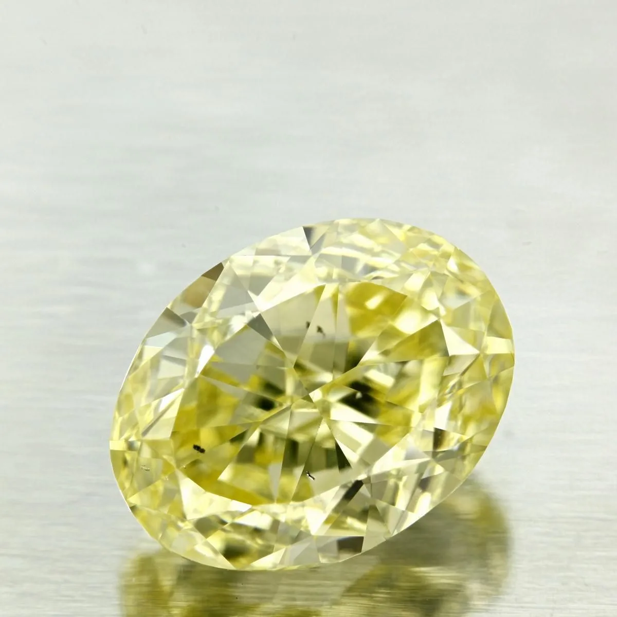 4.03 Carat Oval Fancy Intense Yellow SI1 Natural Diamond