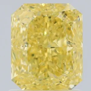 1.5 Carat Radiant Fancy Intense Yellow VS1 Natural Diamond