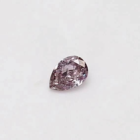 0.09 Carat Pear Fancy Pink Natural Diamond