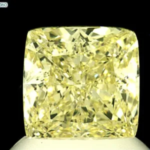 1.5 Carat Cushion Brilliant Fancy Light Yellow IF Natural Diamond