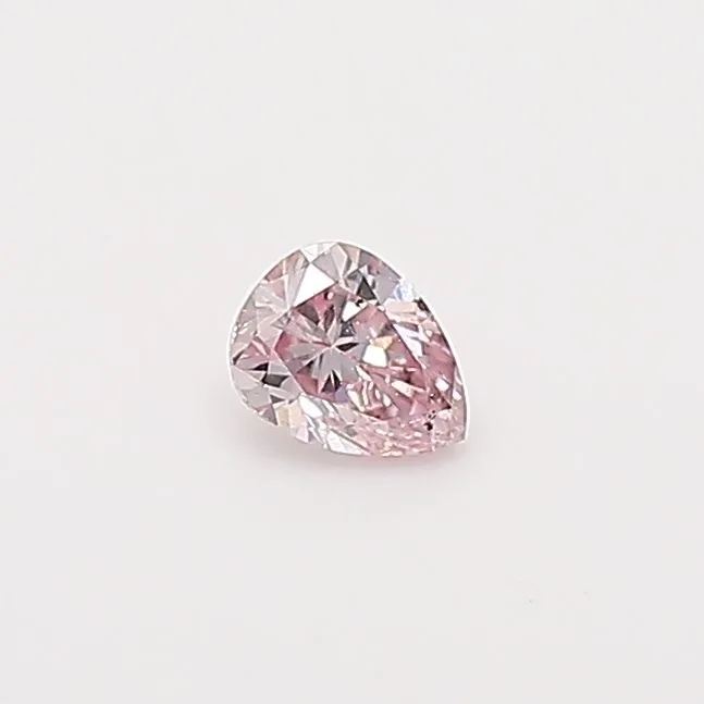 0.09 Carat Pear Fancy Pink Natural Diamond