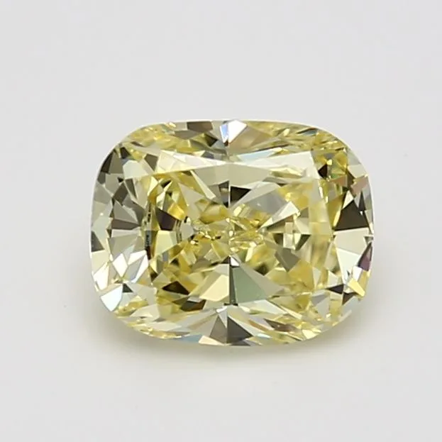 1.55 Carat Cushion Brilliant Fancy Yellow VS1 Natural Diamond