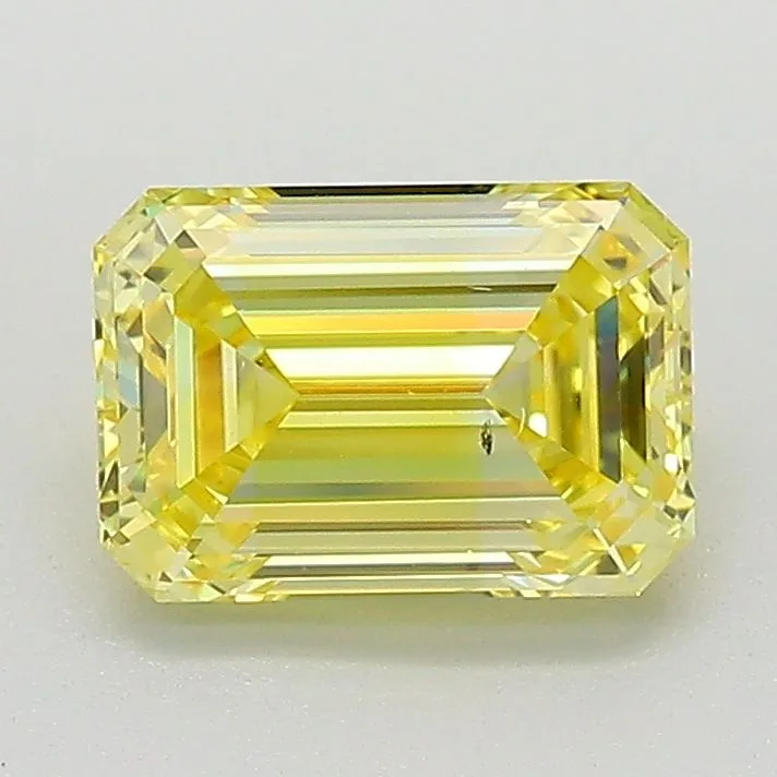 1.43 Carat Fancy Intense Yellow VS1 EMERALD Lab Diamond