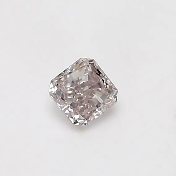 0.29 Carat Radiant Fancy Light Pink I2 Natural Diamond