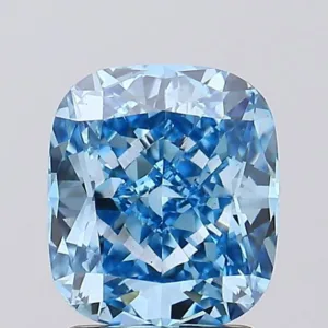 2.22 Carat Cushion Brilliant Fancy Vivid Blue VS2 Lab Diamond