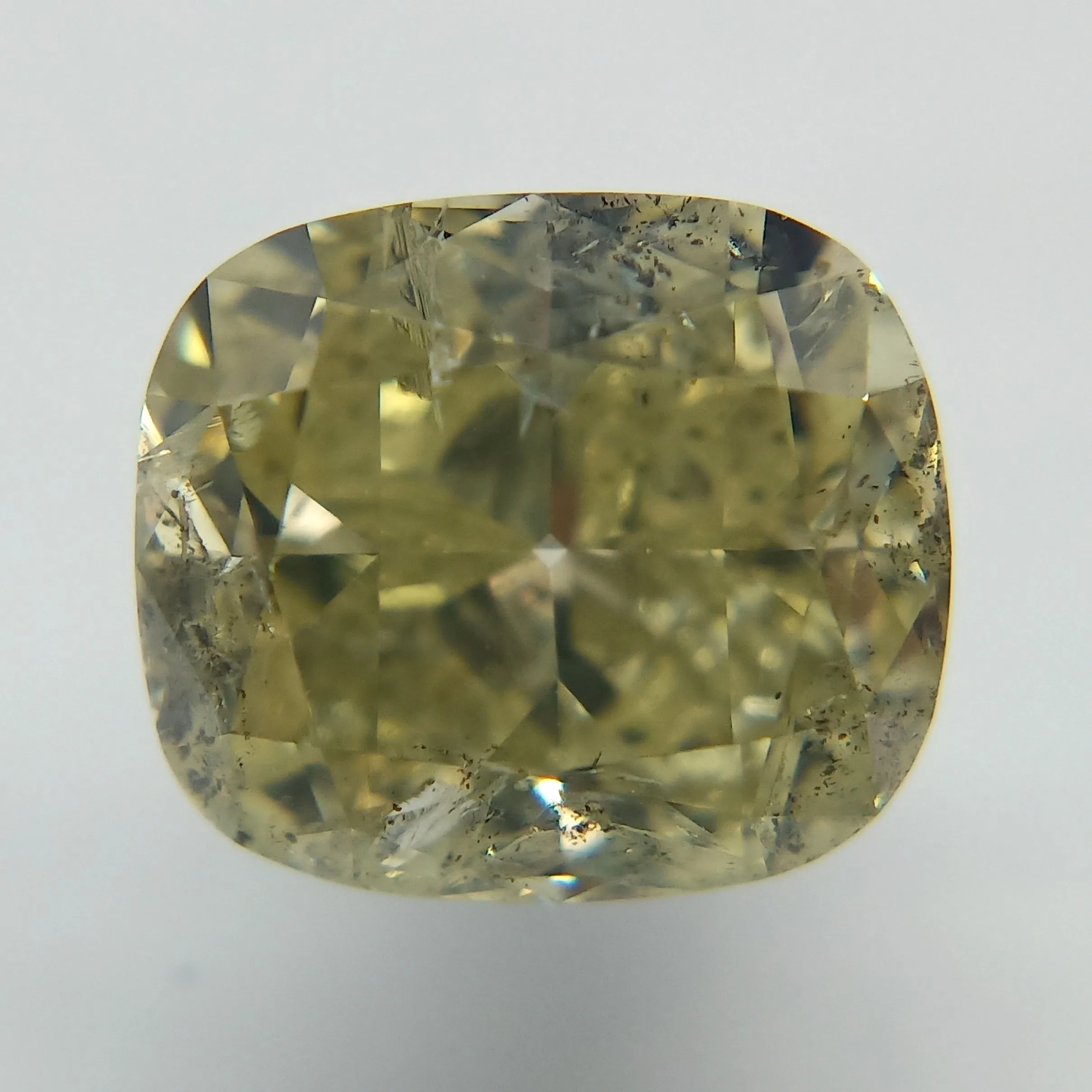 2.04 Carat Cushion Modified Fancy Yellow Natural Diamond