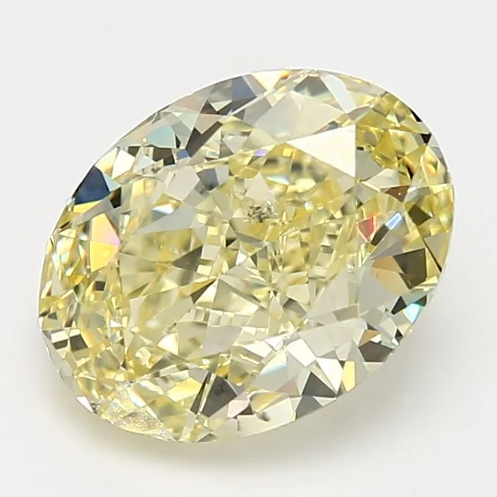 5.05 Carat Oval Fancy Yellow SI2 Natural Diamond