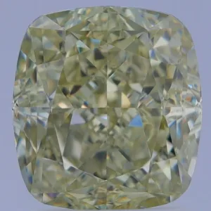 2.16 Carat Cushion Modified Fancy Yellow VVS2 Natural Diamond