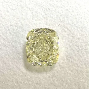 1.5 Carat Cushion Brilliant Fancy Light Yellow VS2 Natural Diamond