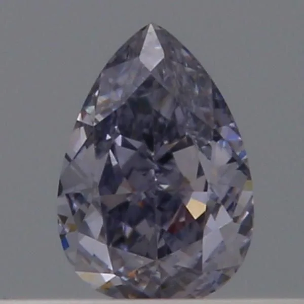 0.09 Carat Pear Fancy Gray Violet Natural Diamond