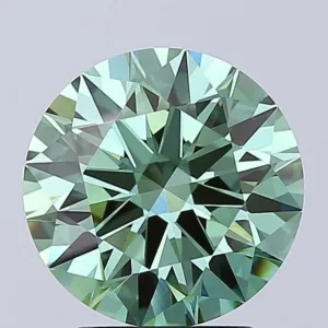 3.0 Carat Fancy Vivid Green VS1 ROUND Lab Diamond