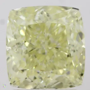 2.07 Carat Cushion Brilliant Fancy Light Yellow VVS2 Natural Diamond
