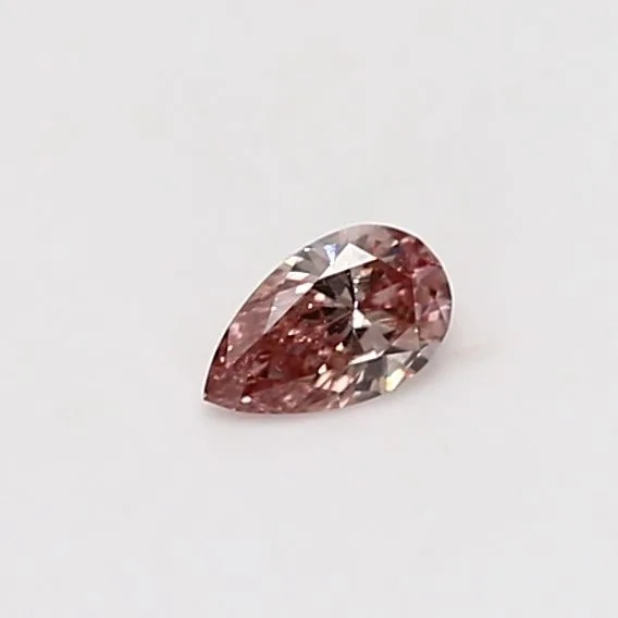 0.16 Carat Pear Fancy Pink VS2 Natural Diamond