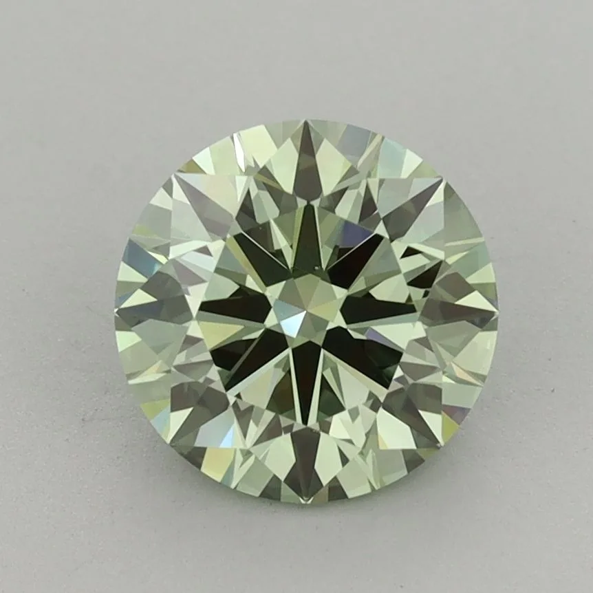 1.76 Carat Round Fancy Vivid Green VVS2 Lab Diamond