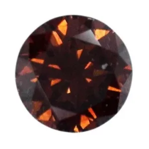 1.02 Carat Round Fancy Dark Orange Brown Natural Diamond