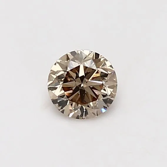 0.4 Carat Round Light Brown VS2 Natural Diamond