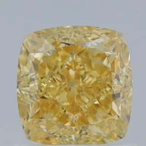 1.06 Carat Cushion Brilliant Fancy Yellow VS1 Natural Diamond