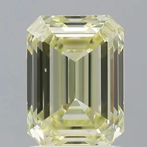 1.51 Carat Emerald Fancy Light Yellow VS2 Natural Diamond