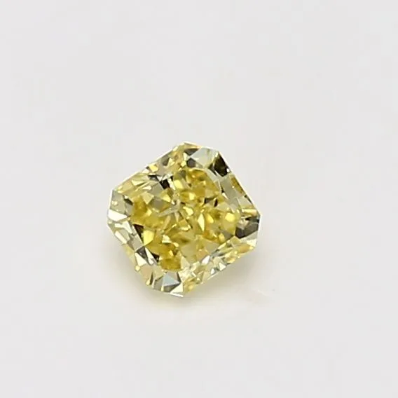 0.3 Carat Radiant Fancy Intense Yellow I1 Natural Diamond