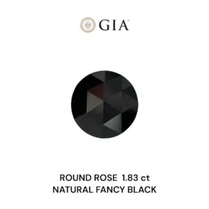 1.83 Carat Rose Fancy Black VVS2 Natural Diamond