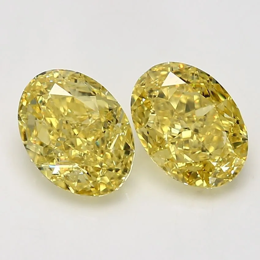 2.01 Carat Oval Yellow VS2 Natural Diamond