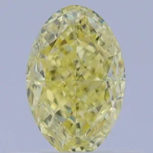 0.69 Carat Oval Fancy Yellow VVS2 Natural Diamond