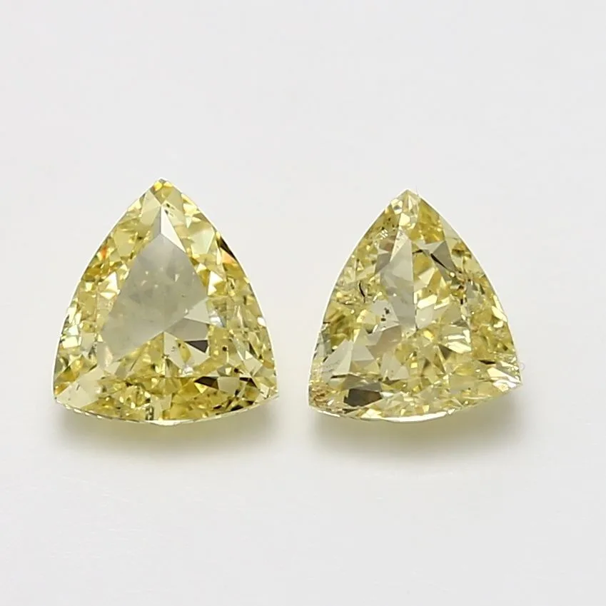 1.01 Carat Triangular Fancy Yellow I1 Natural Diamond