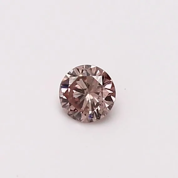 0.17 Carat Round Fancy Pink SI2 Natural Diamond