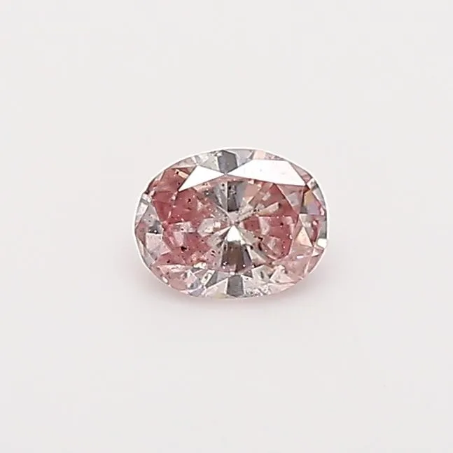 0.14 Carat Oval Fancy Intense Pink Natural Diamond