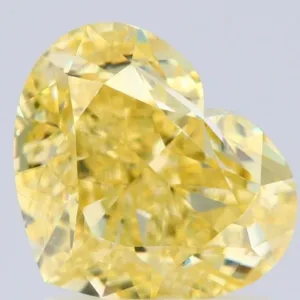 2.01 Carat Heart Fancy Intense Yellow VS2 Natural Diamond