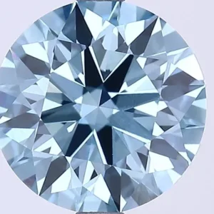 2.87 Carat Round Fancy Vivid Blue VVS2 Lab Diamond