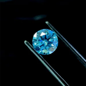 2.04 Carat Round Fancy Vivid Blue VS2 Lab Diamond