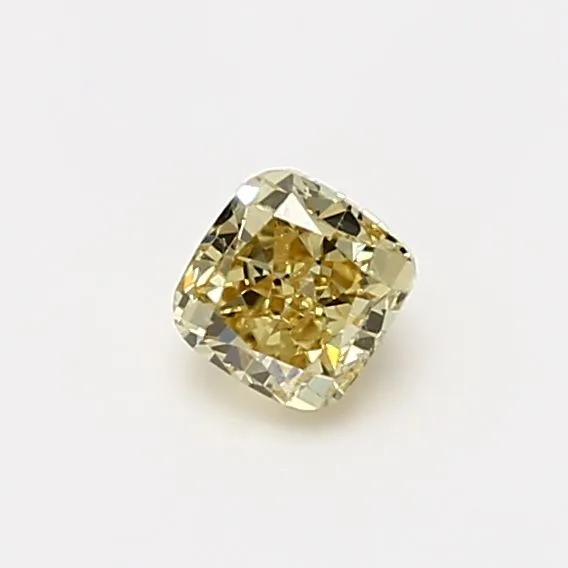 0.51 Carat Cushion Brilliant Fancy Intense Yellow VS2 Natural Diamond