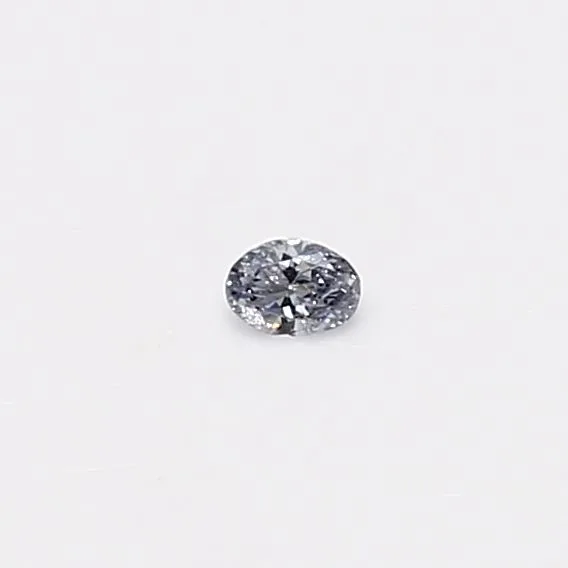 0.04 Carat Oval Fancy Light Gray Blue Natural Diamond
