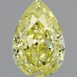 1.21 Carat Pear Fancy Yellow SI1 Natural Diamond