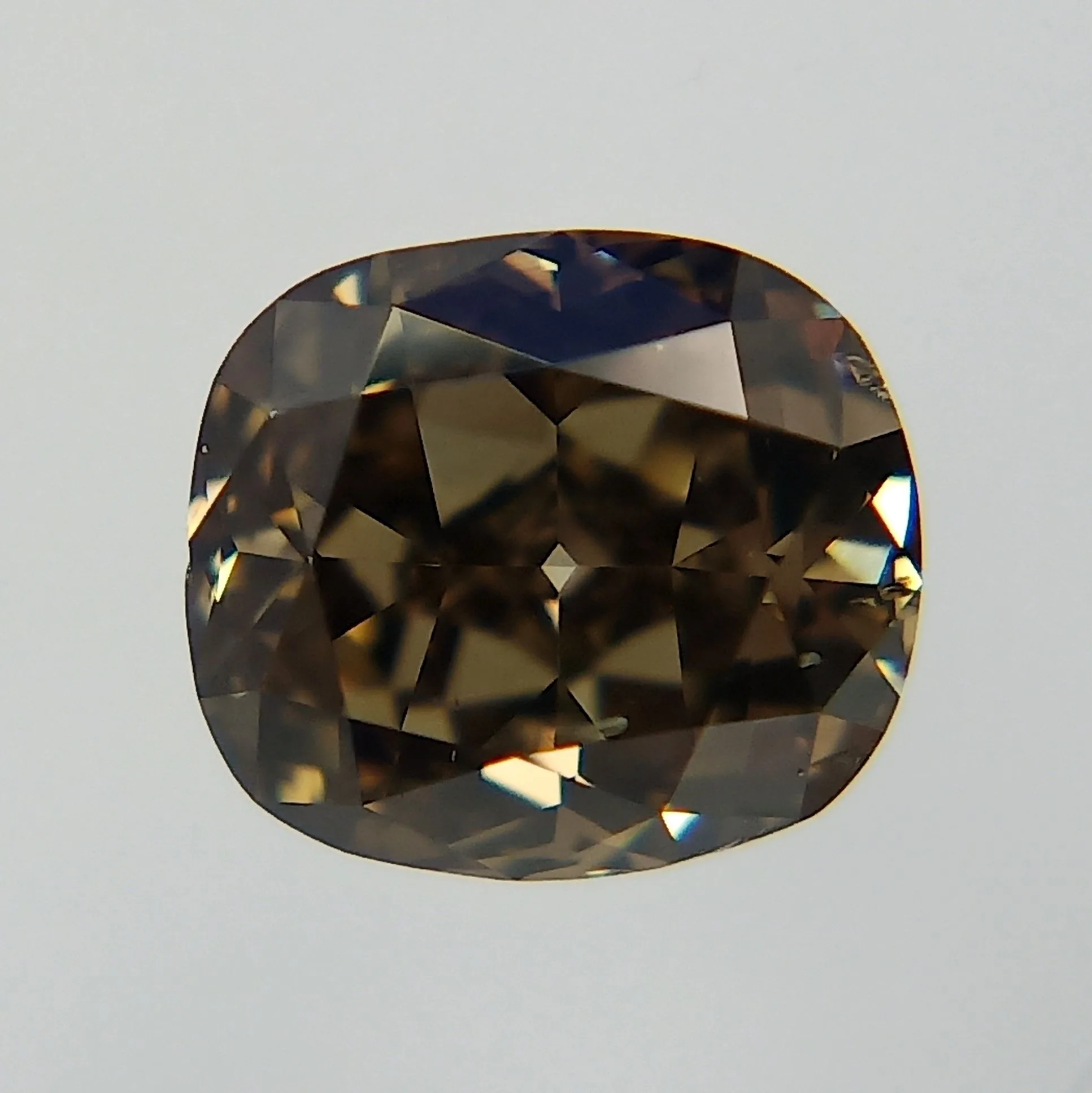 0.4 Carat Cushion Brilliant Fancy Dark Brown SI1 Natural Diamond