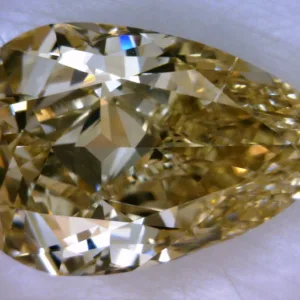 3.01 Carat Pear Fancy Yellow Brown SI1 Natural Diamond
