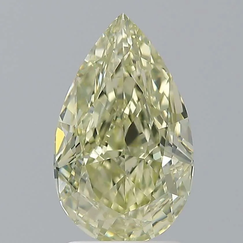 2.14 Carat Pear Fancy Yellow VS1 Natural Diamond
