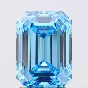 2.04 Carat Emerald Fancy Vivid Blue VS1 Lab Diamond