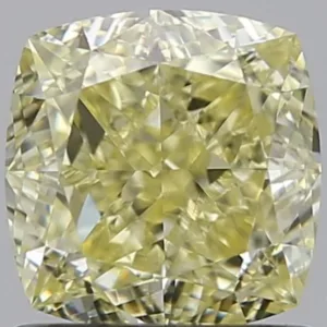 1.2 Carat Cushion Brilliant Fancy Yellow VVS2 Natural Diamond