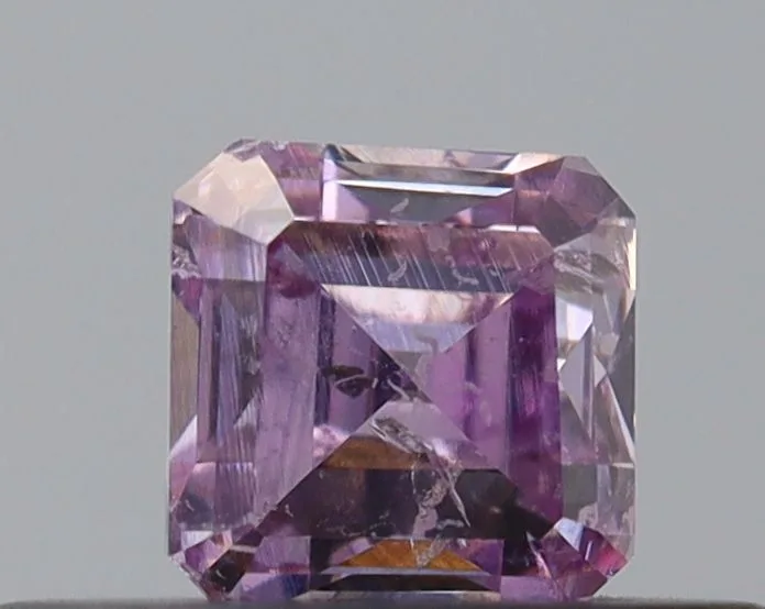 0.25 Carat Square Emerald Fancy Intense Pink Purple I2 Natural Diamond 1 0.25 Carat Square Emerald Fancy Intense Pink Purple I2 Natural Diamond