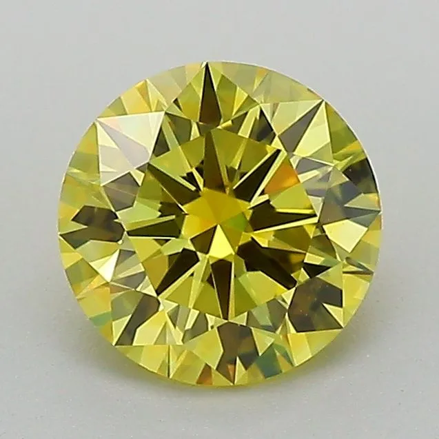 1.24 Carat Round Fancy Intense Yellow VS1 Lab Diamond