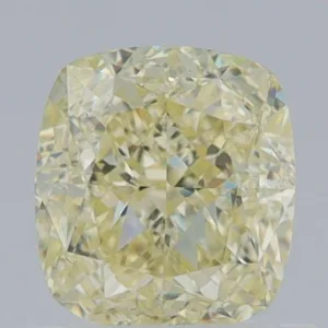 1.07 Carat Cushion Modified Fancy Light Yellow VS1 Natural Diamond