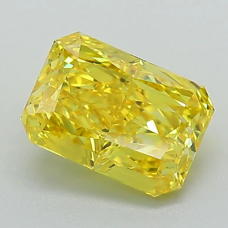 1.85 Carat Fancy Vivid Yellow VVS1 RADIANT Lab Diamond