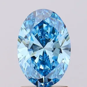 1.52 Carat Oval Fancy Vivid Blue VS1 Lab Diamond