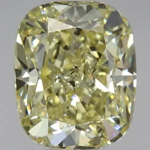 1.21 Carat Cushion Brilliant Fancy Yellow VS2 Natural Diamond