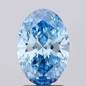 2.04 Carat Oval Fancy Vivid Blue VS1 Lab Diamond